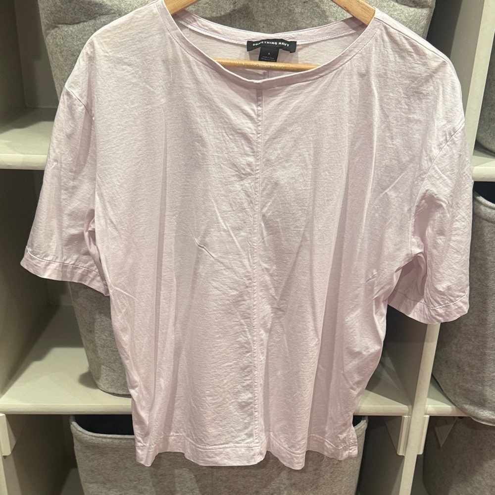 Something Navy Light Pink Short Sleeve Tee